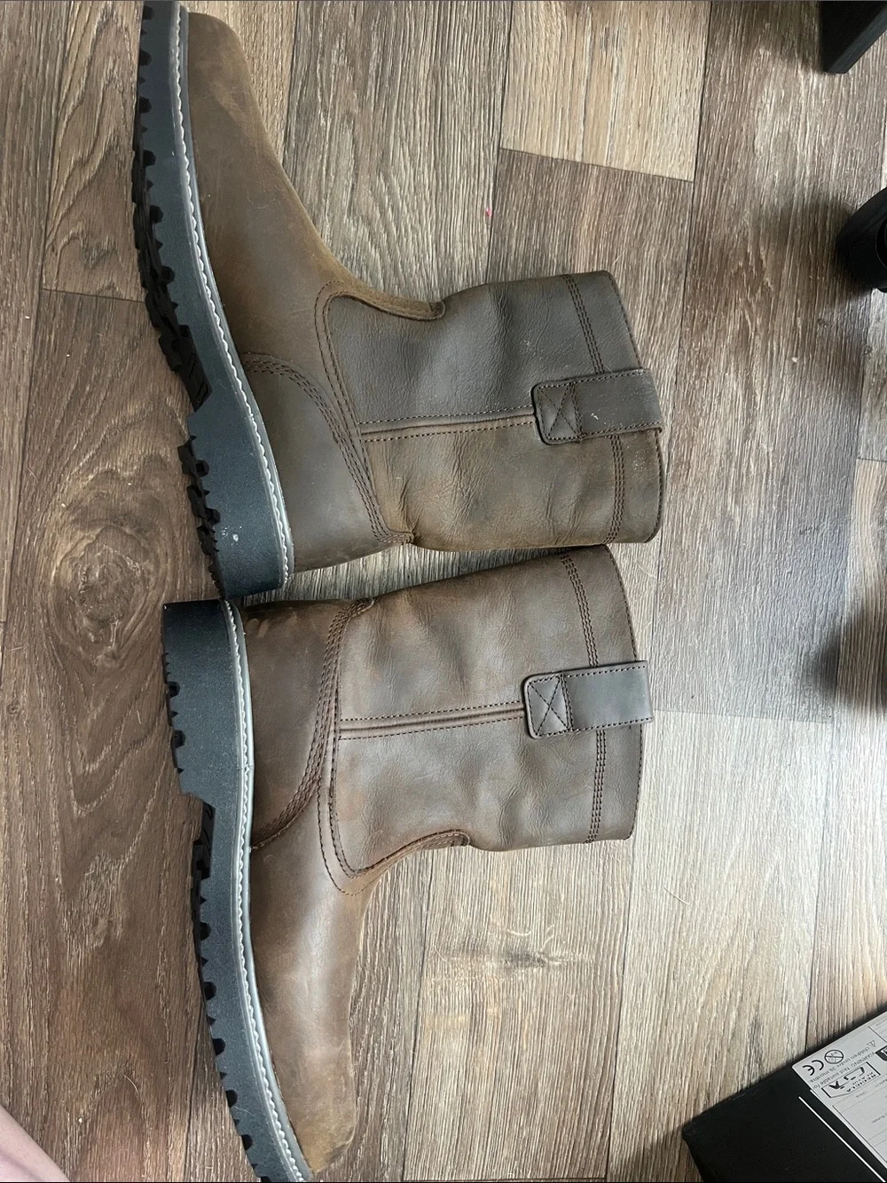 Wolverine Brown Leather Pull-On Work Boots